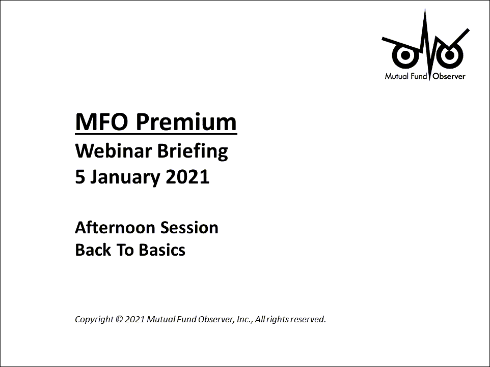 JANUARY 2021 WEBINAR BRIEFING - BACK TO BASICS