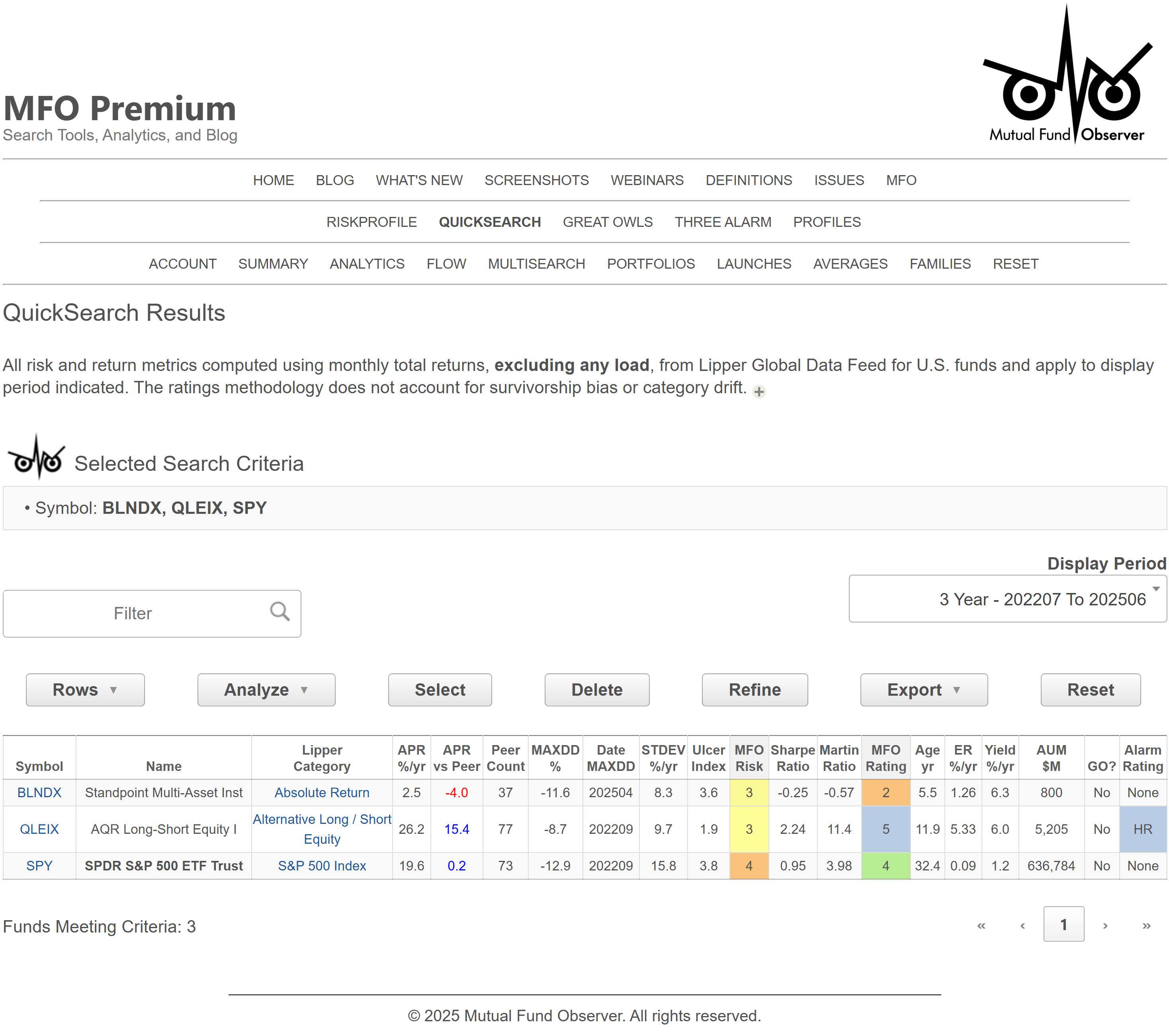 SCREENSHOT - QUICKSEARCH OUTPUT